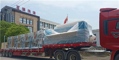 百強(qiáng)洗脫機(jī)、烘干機(jī)、燙平機(jī)等洗滌設(shè)備發(fā)貨海南-百強(qiáng)洗滌設(shè)備